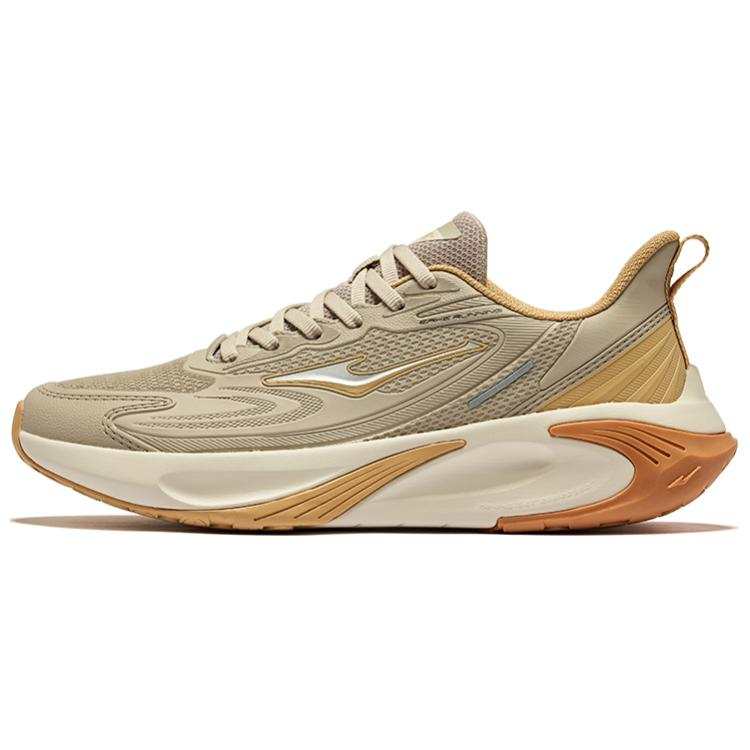 Erke Cushioning Abrasion Resistant Breathable Low top Running Shoes Men's Light Linen Neutral Beige Camel