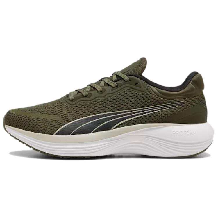 PUMA SCEND PRO Comfortable And Lightweight Slip Resistant Abrasion Resistant Low top Running Shoes Unisex Green Black