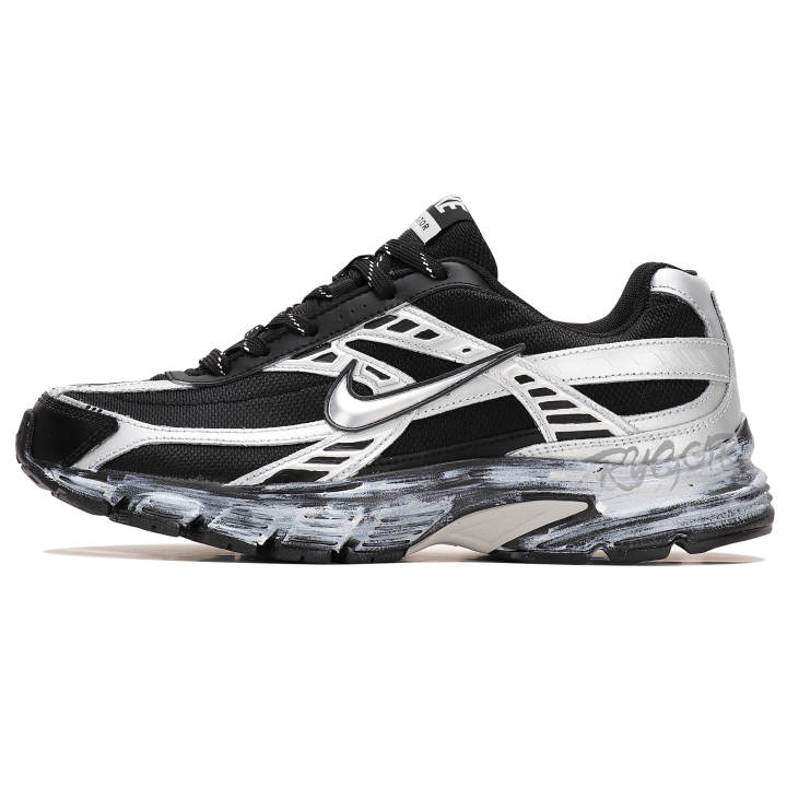 Nike Nike Initiator Slip Resistant Abrasion Resistant Low top Running Shoes Men's Silver Black