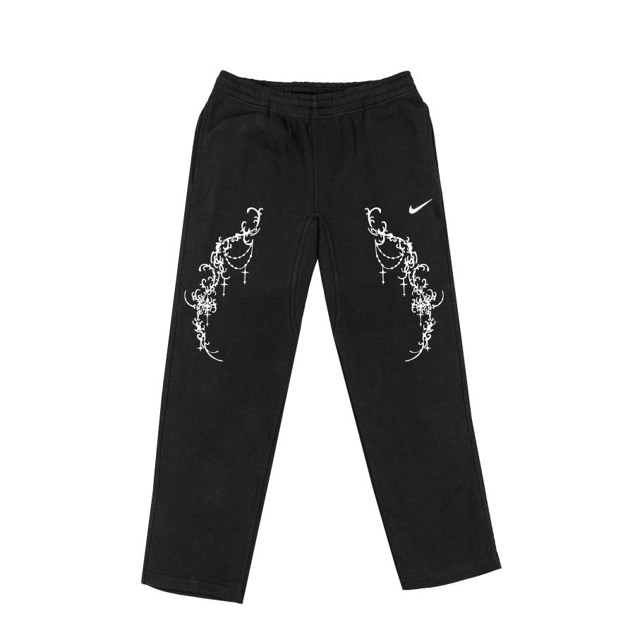 Nike Nike Casual Pants Unisex Black Thickened And Fleece Lined Straight Fit Pants