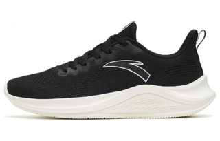 Anta Flyknit Wander Slip Resistant, Abrasion Resistant, Lightweight Low top Sprint Running Shoes Women's Black White