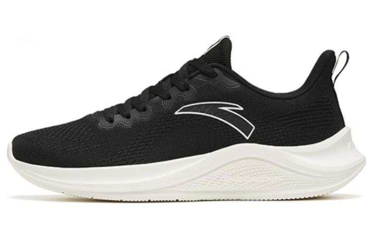 ANTA Anta Flyknit Wander Slip Resistant, Abrasion Resistant, Lightweight Low top Sprint Running Shoes Women's Black White