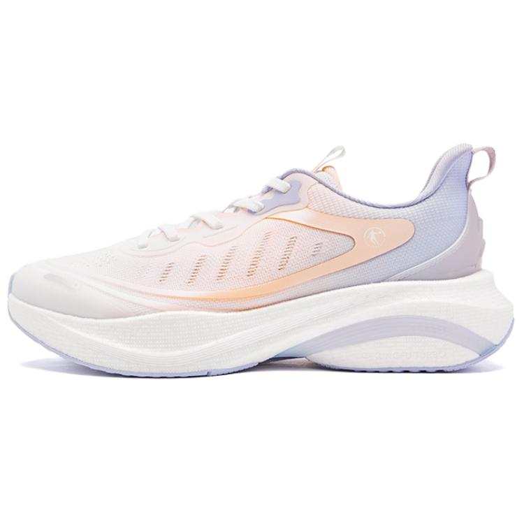 QIAODAN Slip Resistant Abrasion Resistant Low top Casual Running Shoes Women's White Purple