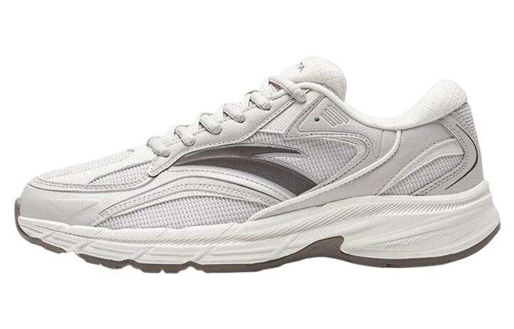 Anta AT952 Comfortable Mesh Slip Resistant, Abrasion Resistant, Breathable Low top Running Shoes Men's White Gray