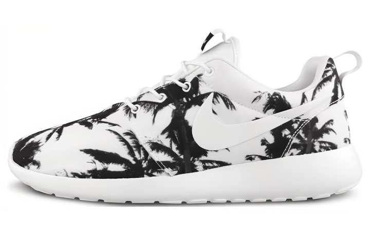 Nike Nike Roshe Run Palm Trees Black White Women's