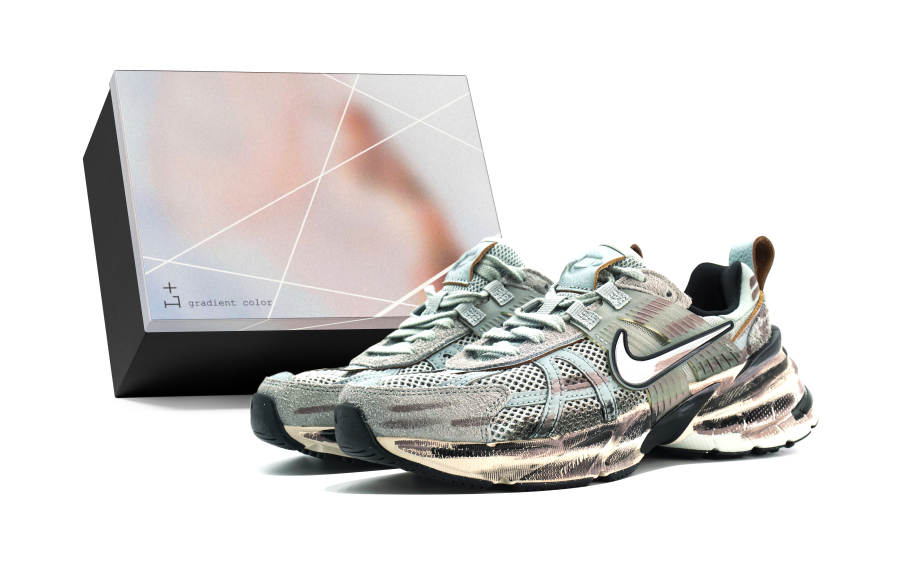 Nike Nike V2K Run Slip Resistant Abrasion Resistant Slip Resistant Abrasion Resistant Low top Running Shoes Women's Gray