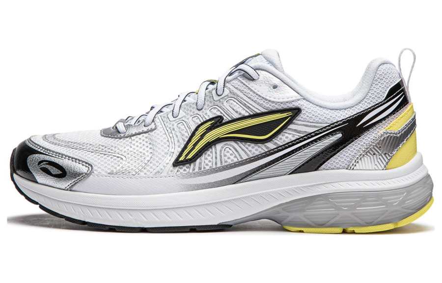 Li-Ning Li Ning Fuyao 1.0 V3 Fabric Cushioning, Wear Resistant Low top Casual Running Shoes Men's White Silver