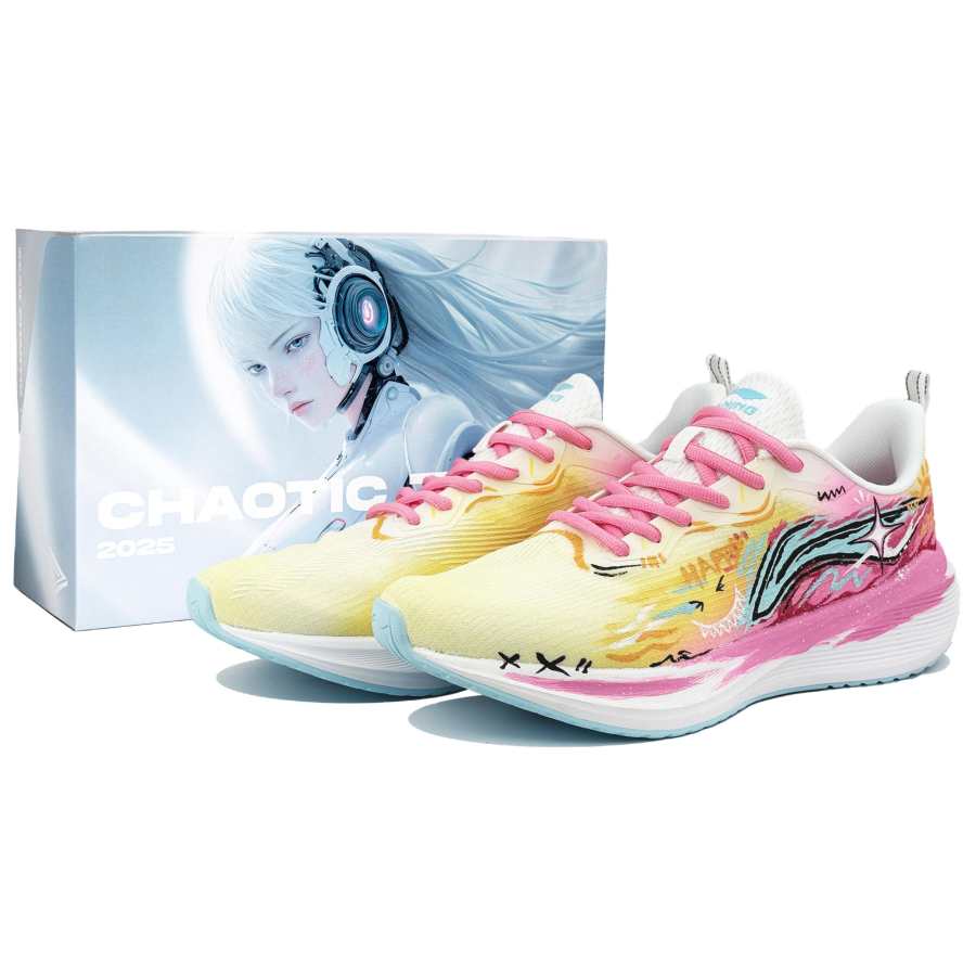 Li-Ning Li Ning Wuyue Cushioning Breathable Low top Casual Running Shoes Men's Pink