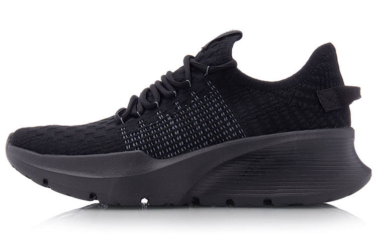 Li-Ning Li Ning Cushioning Lightweight Breathable Low top Running Shoes Unisex Standard Black