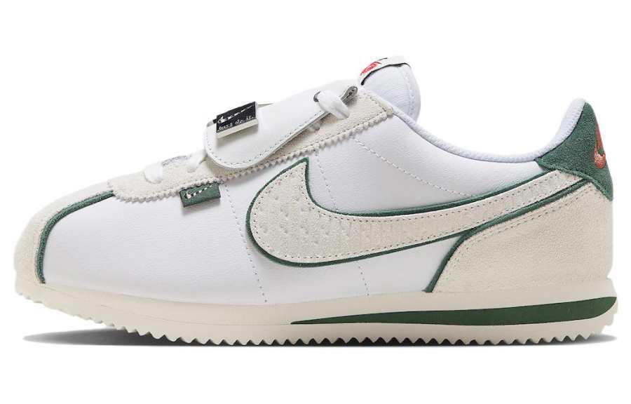 Nike Nike Cortez Abrasion Resistant Abrasion Resistant Low top Casual City Commuting Running Shoes Women's White Green