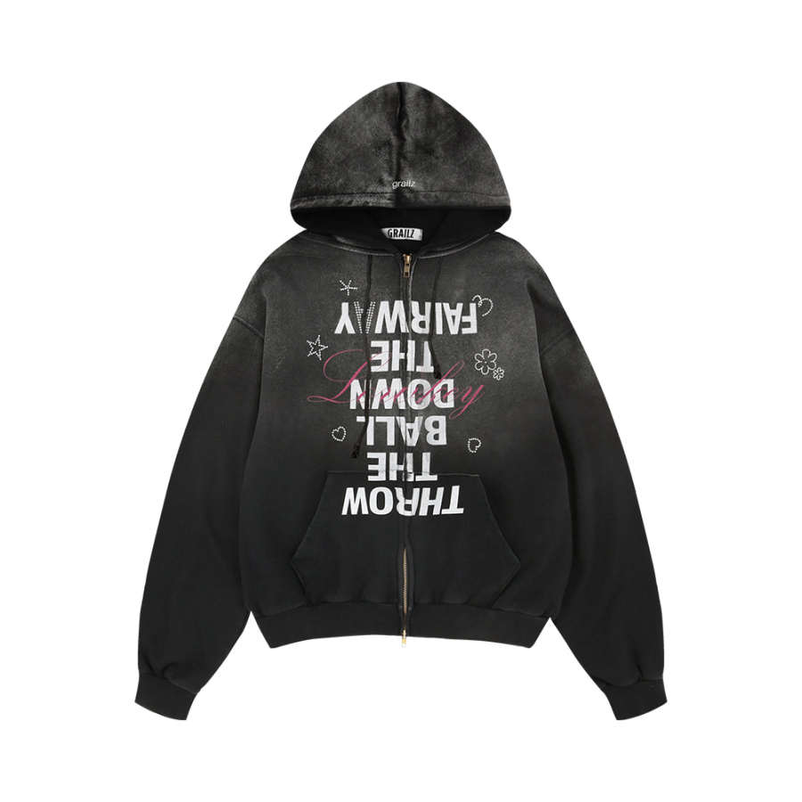 GRAILZ Sweatshirts Unisex Black Hooded Moderate Cardigan