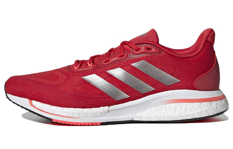 Adidas Adidas Supernova+ Breathable Fabric Slip Resistant Abrasion Resistant Low top Running Shoes Men's Red