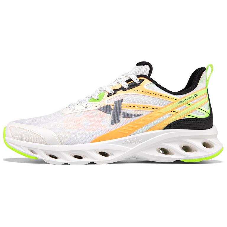 XTEP Cushioning Slip Resistant Abrasion Resistant Rebound Low top Running Shoes Men's White Orange Green