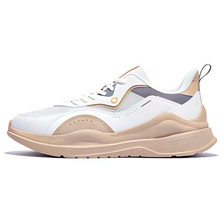 361° Abrasion Resistant Slip Resistant Low top Sprint Running Shoes Women's White Brown