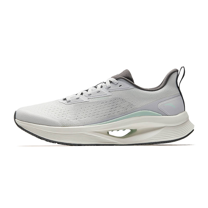 Anta Hydrogen Run Cool Vintage Slip Resistant Abrasion Resistant Low top Casual Running Shoes Men's Light Gray