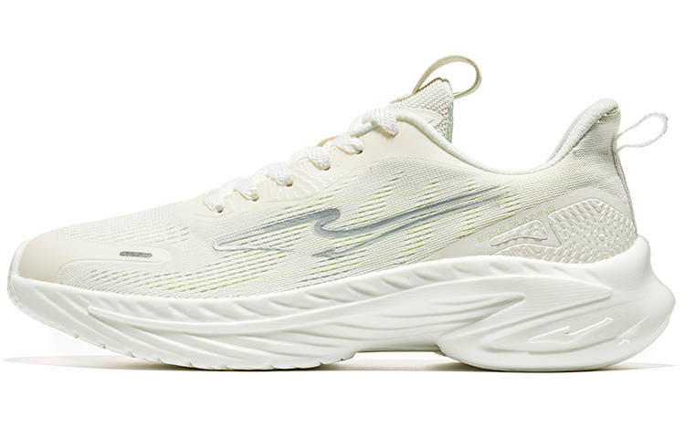Erke Cushioning Slip Resistant Abrasion Resistant Breathable Low top Running Shoes Men's Microcrystal White