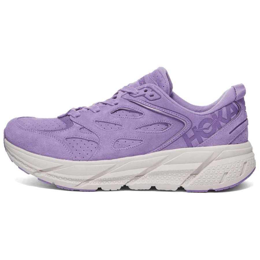 HOKA ONE ONE Bondi L Suede Chalk Violet Lilac Ash All Gender