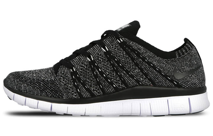 Nike Nike Free Flyknit Cushioning Anti-Slip And Wear-Resistant Low-Top Athletic Shoes Men's Black Gray Color