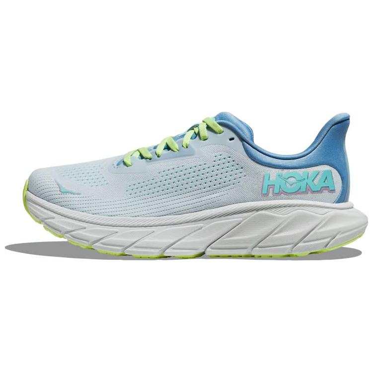 HOKA ONE ONE Arahi 7 Cushioning, Wear Resistant Low top Trail Running Casual Running Shoes Women's White Blue