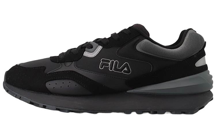 FILA HERITAGE RUNNING Cushioning Abrasion Resistant Low top Running Shoes Men's Black Antarctic Gray