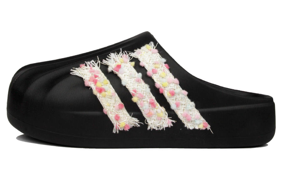Adidas Originals AdiFOM SUPERSTAR MULE Abrasion Resistant Closed Toe Slippers Unisex Black Pink