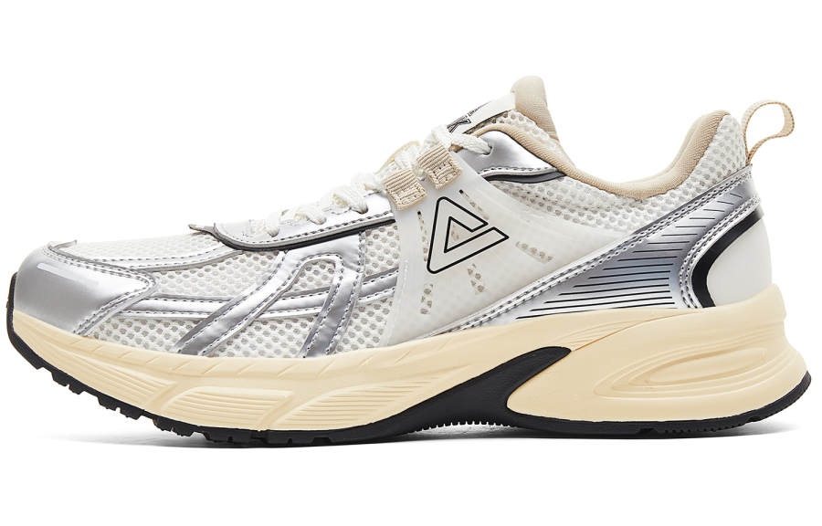 PEAK Low top Casual Running Shoes Women's White Silver Black