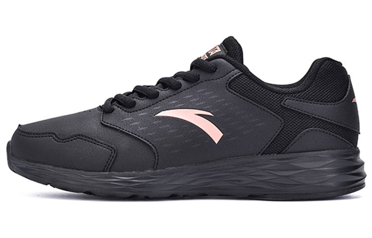 Anta Street Shock Absorbers Slip Resistant Abrasion Resistant Low top Casual Running Shoes Women's Black Pink