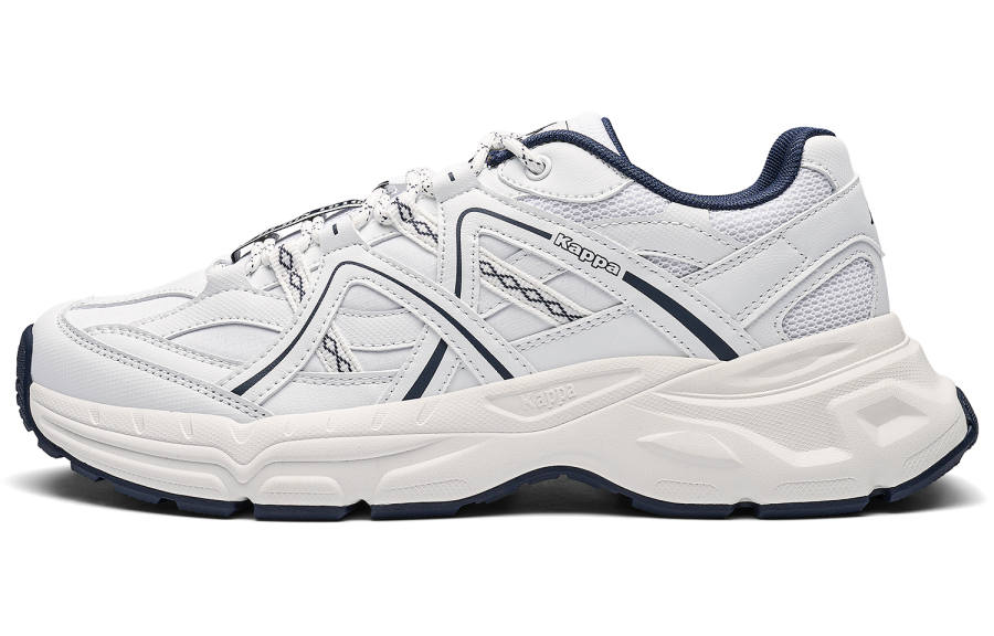 Kappa Venice Slip Resistant Abrasion Resistant Breathable Coverage Low top Running Shoes Unisex Classic White