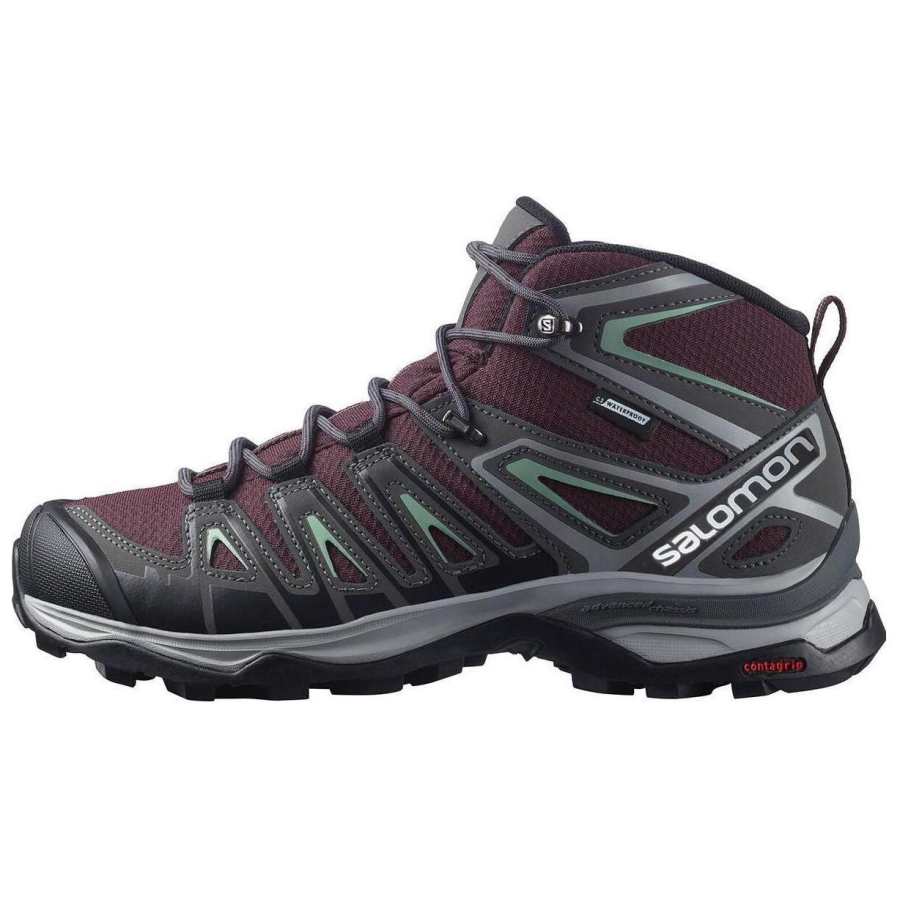 SALOMON X Ultra Pioneer Comfortable Mid top Outdoor Shoes Women's Burgundy