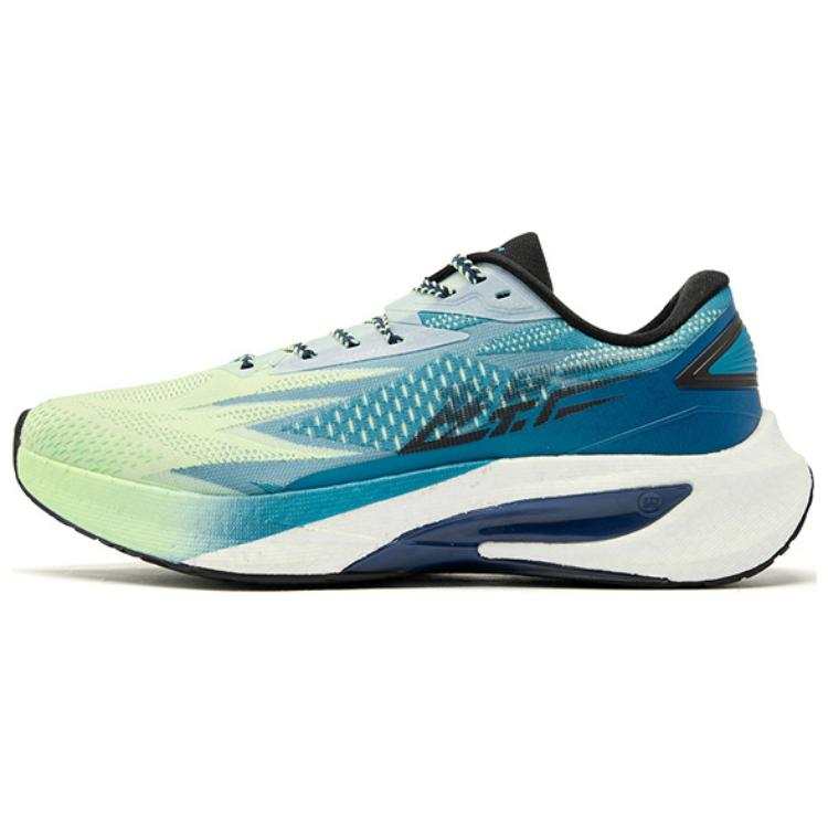 QIAODAN Flying Shadow 4.0 Comfortable Slip Resistant Coverage Rebound Low top Running Shoes Men's Green Blue