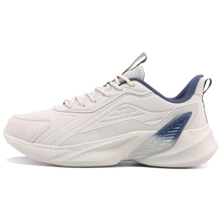 361° Cushioning Slip Resistant Abrasion Resistant Low top Running Shoes Men's White Blue