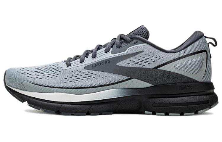 Brooks Slip Resistant Abrasion Resistant Low top Running Shoes Men's Gray Black