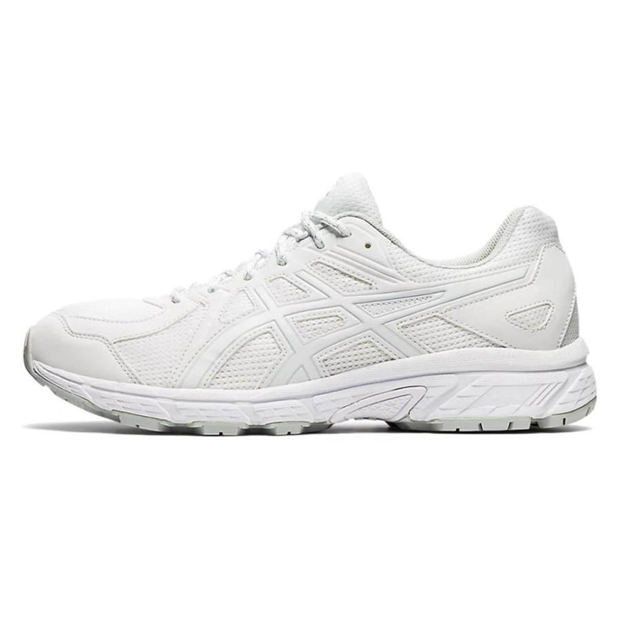ASICS Jog 100 T Textile, Synthetic Leather Abrasion Resistant Breathable Low top Running Shoes Men's White