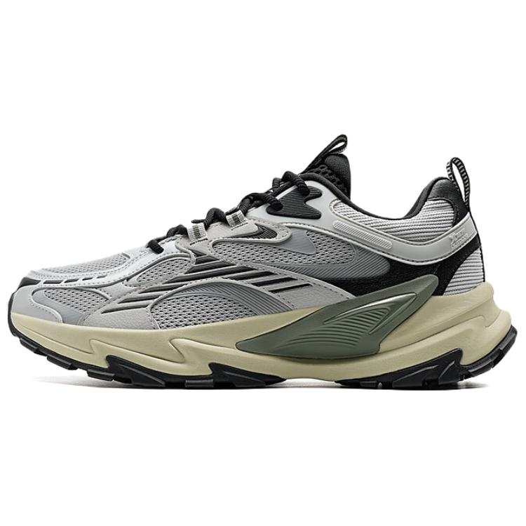XTEP Slip Resistant And Abrasion Resistant Coverage Low top Outdoor Shoes Men's Gray Black