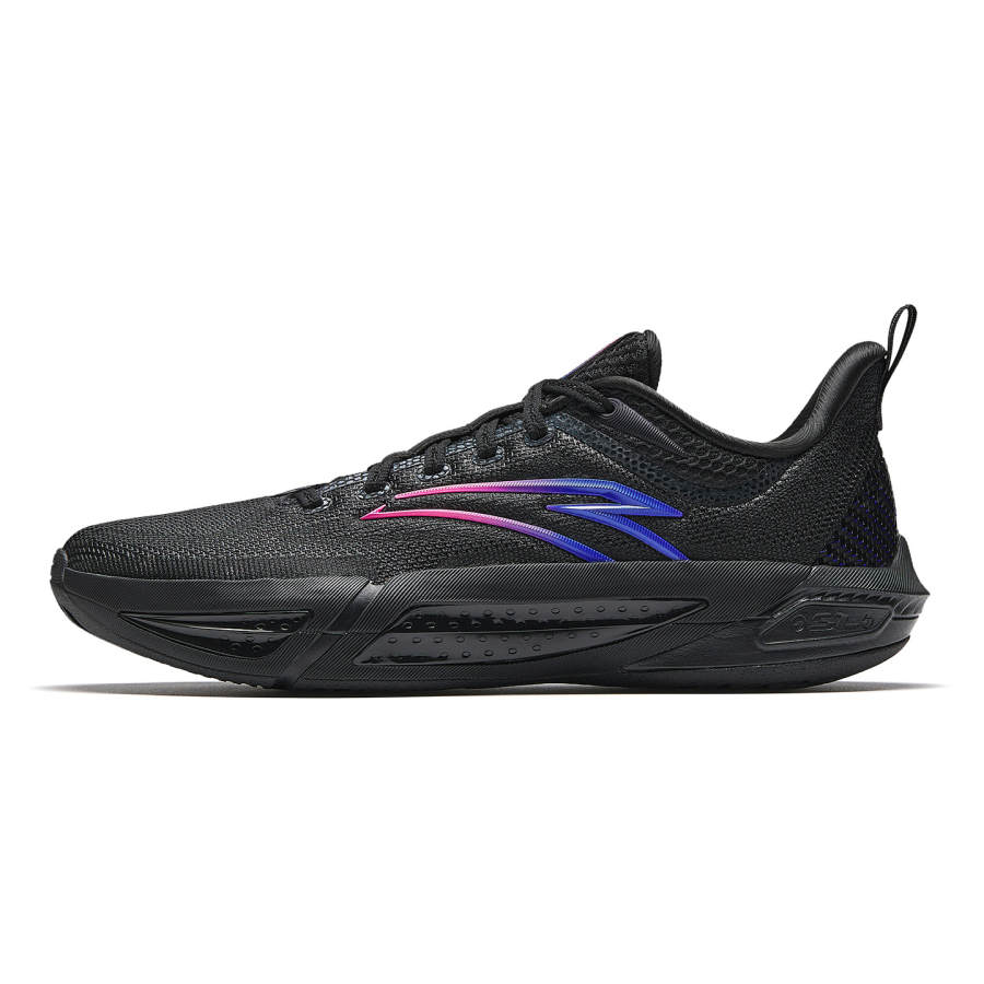 Anta Quick Decision 7 Dark Tide Low top Midfoot Heterogeneous Flexibility Carbon Basketball Shoes Men's Basic Black