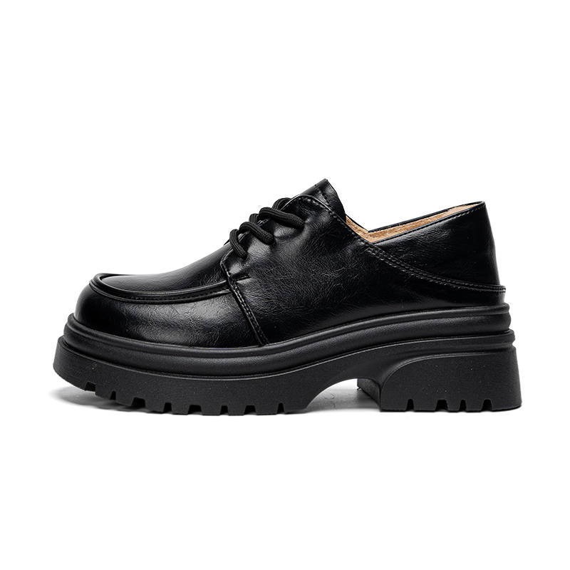 WARRIOR Warrior British Style, Fashionable And Versatile, Fleece Lined Comfortable Loafers Platform Height Increase 5.5CM