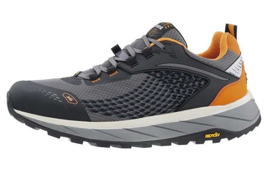 Bestard Speedwave Comfortable Cushioning Slip Resistant Abrasion Resistant Low top Outdoor Shoes Unisex Black Orange