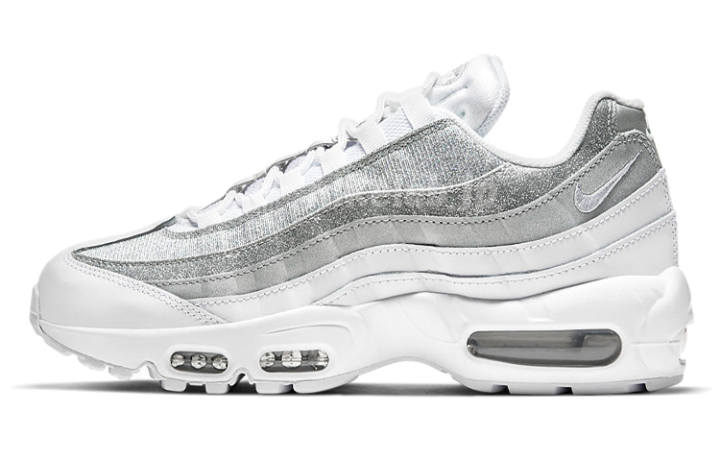 Nike Nike Air Max 95 White Metallic Silver Women's