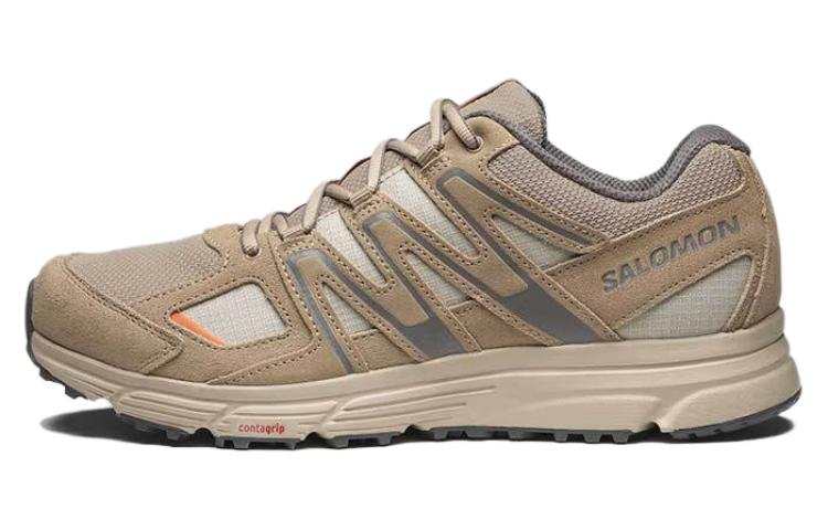 SALOMON X Mission 4 Suede Comfortable Low top Outdoor Shoes Unisex Beige Umber