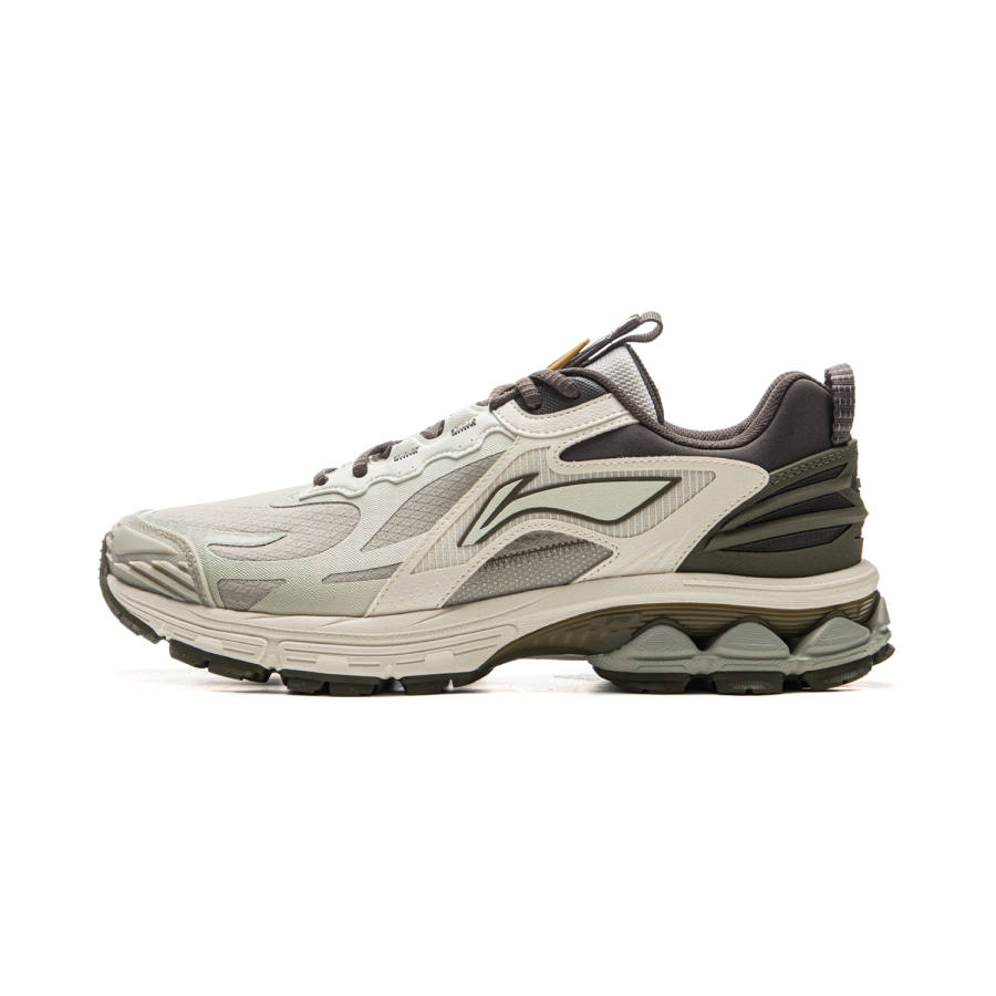 Li-Ning Li Ning Fuyao 2.0 Trail Fabric Slip Resistant Abrasion Resistant Low top Casual Running Shoes Men's Gray Green