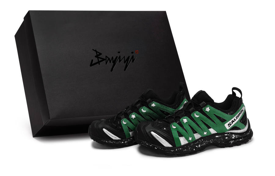 SALOMON XA PRO 3D Breathable Low top Running Shoes Unisex Black Green
