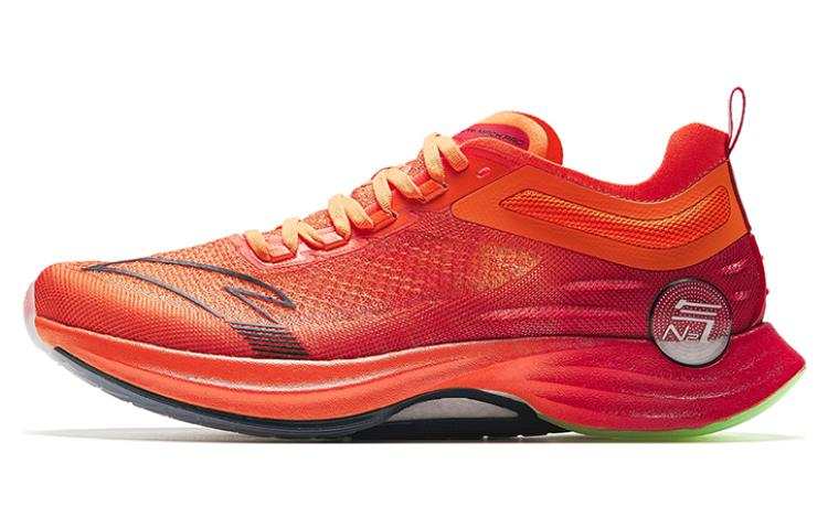 Anta Mach Pro Nitrogen Technology Slip Resistant Abrasion Resistant Low top Running Shoes Men's Orange Yellow