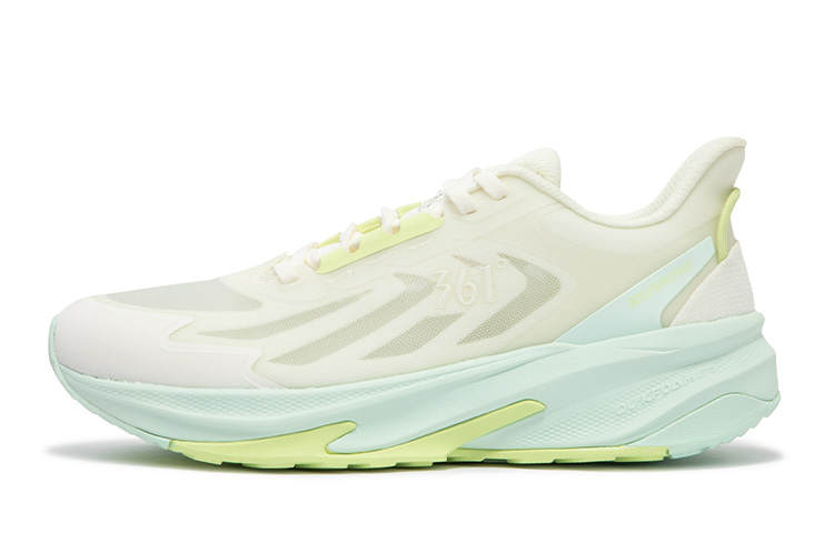 361° Riding Mountain Cushioning Slip Resistant Abrasion Resistant Low top Running Shoes Women's White Green