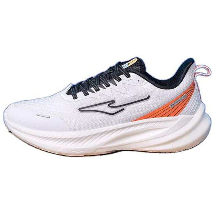 Erke Slip Resistant Abrasion Resistant Slip Resistant Abrasion Resistant Low top Running Shoes Men's White Orange