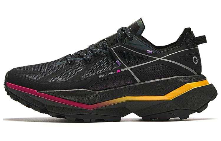 Anta Champion All Weather Series Versatile Cushioning Slip Resistant Low top Outdoor Shoes Women's Black Yellow