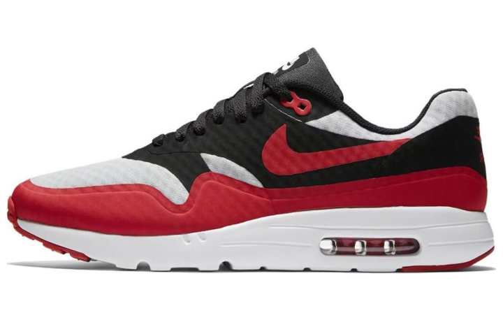 Nike Nike Air Max 1 Abrasion Resistant Abrasion Resistant Low top Running Shoes Men's Black Red