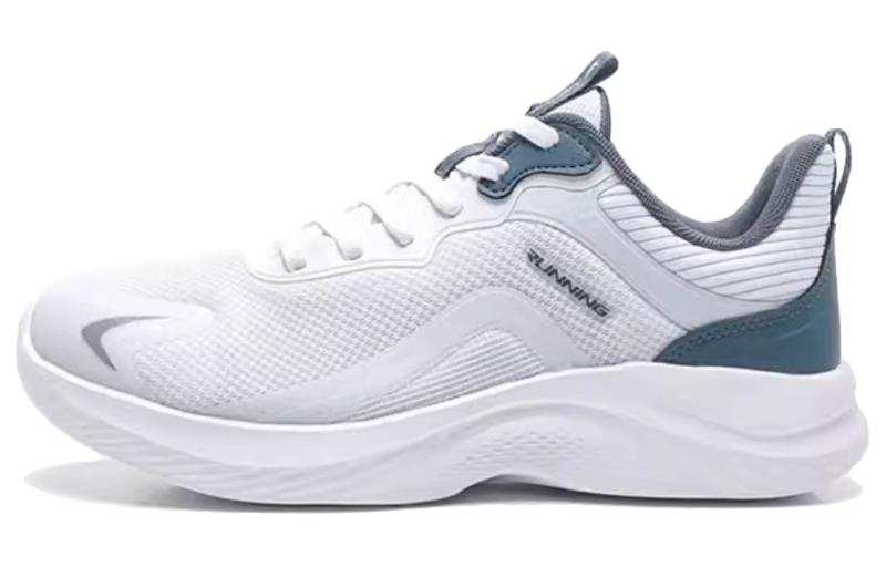 QIAODAN Wear resistant And Lightweight Low top Running Shoes Men's White Blue