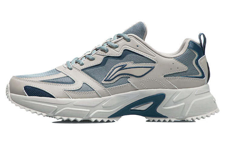 Li-Ning Li Ning Versatile Slip Resistant, Abrasion Resistant, Breathable, Rebound Low top Sprint Running Shoes Men's Gray Green