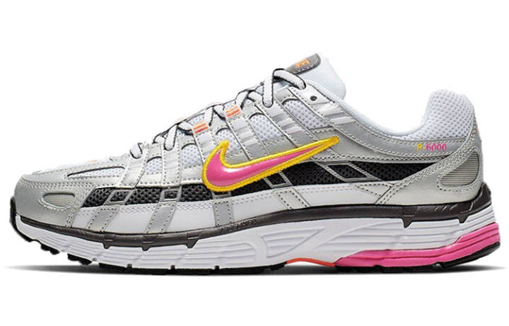 Nike Nike P 6000 Mesh Low top Air Cushion Running Shoes Women's Silver Gray