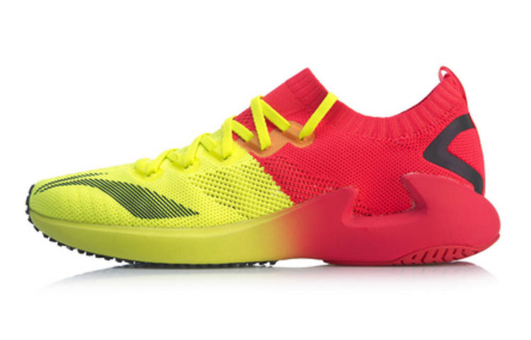 Li-Ning Li Ning Chasing The Wind Low top Running Shoes Women's Yellow Red